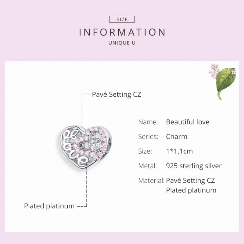 (image for) Silver Love of Life Charm - PANDORA Style - SCC1301 - View 3