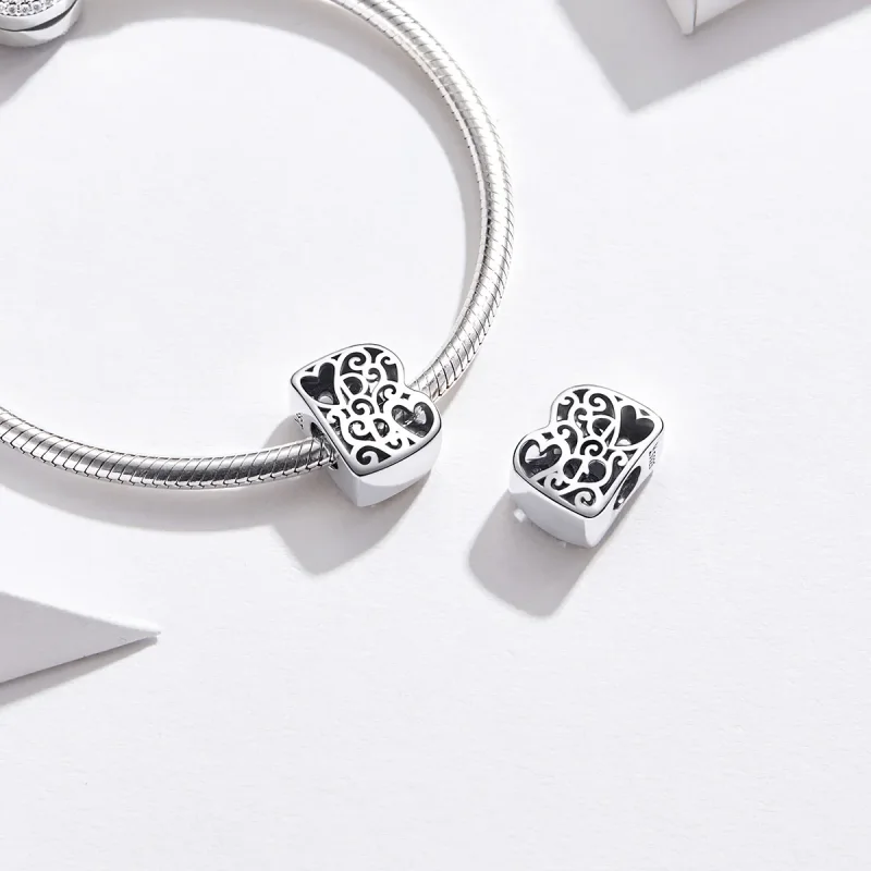 (image for) Silver Magic Letter B Charm - PANDORA Style - SCC1229-B - View 2