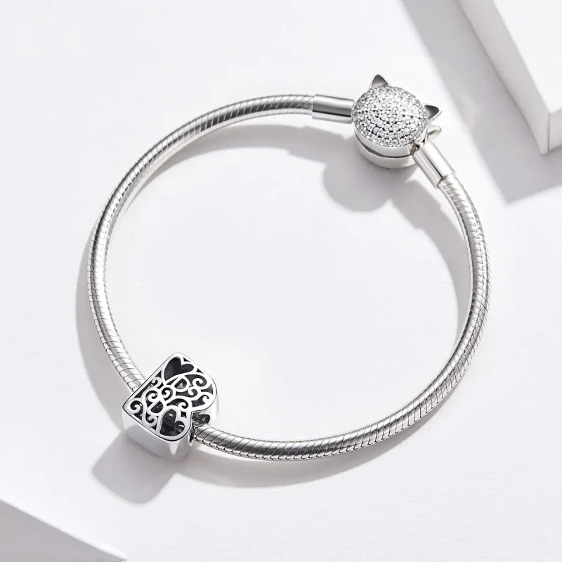 (image for) Silver Magic Letter B Charm - PANDORA Style - SCC1229-B - View 3