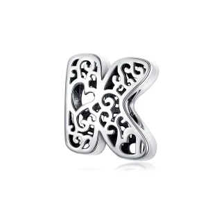 (image for) Silver Magic Letter K Charm - PANDORA Style - SCC1229-K