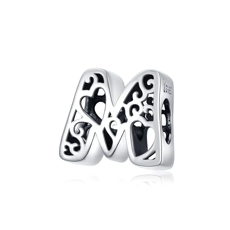 (image for) Silver Magic Letter M Charm - PANDORA Style - SCC1229-M - Product Image