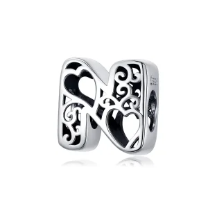 (image for) Silver Magic Letter N Charm - PANDORA Style - SCC1229-N
