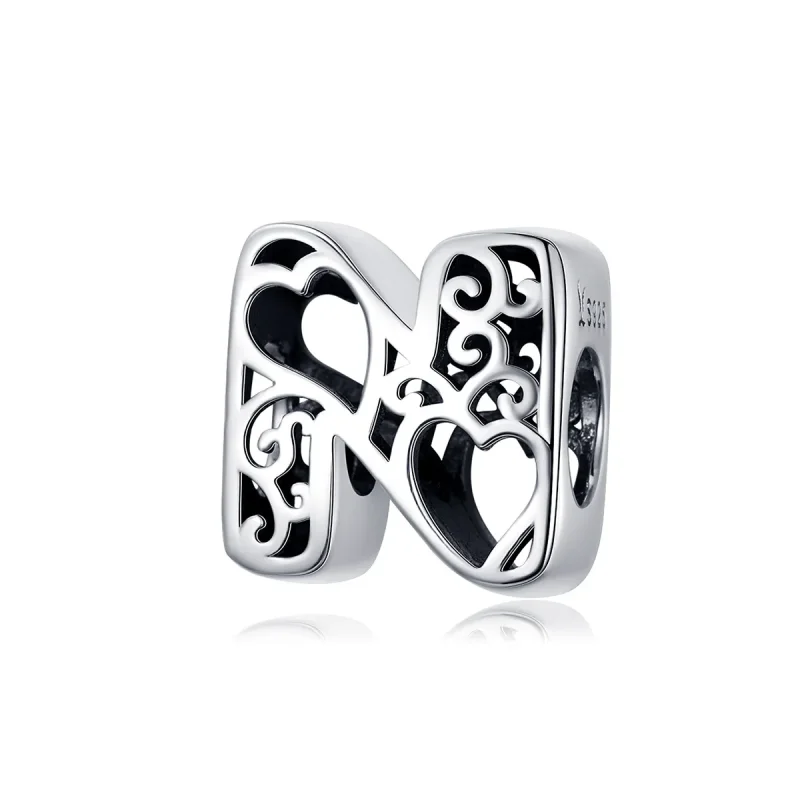 (image for) Silver Magic Letter N Charm - PANDORA Style - SCC1229-N - Product Image