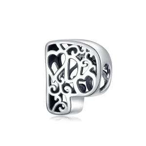 (image for) Silver Magic Letter P Charm - PANDORA Style - SCC1229-P