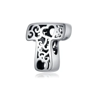 (image for) Silver Magic Letter T Charm - PANDORA Style - SCC1229-T