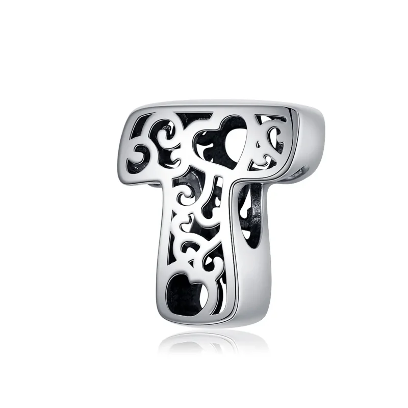 (image for) Silver Magic Letter T Charm - PANDORA Style - SCC1229-T - Product Image