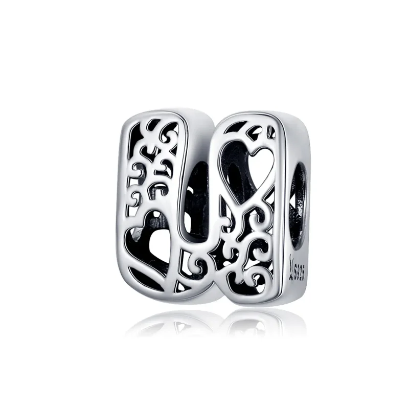 (image for) Silver Magic Letter U Charm - PANDORA Style - SCC1229-U - Product Image