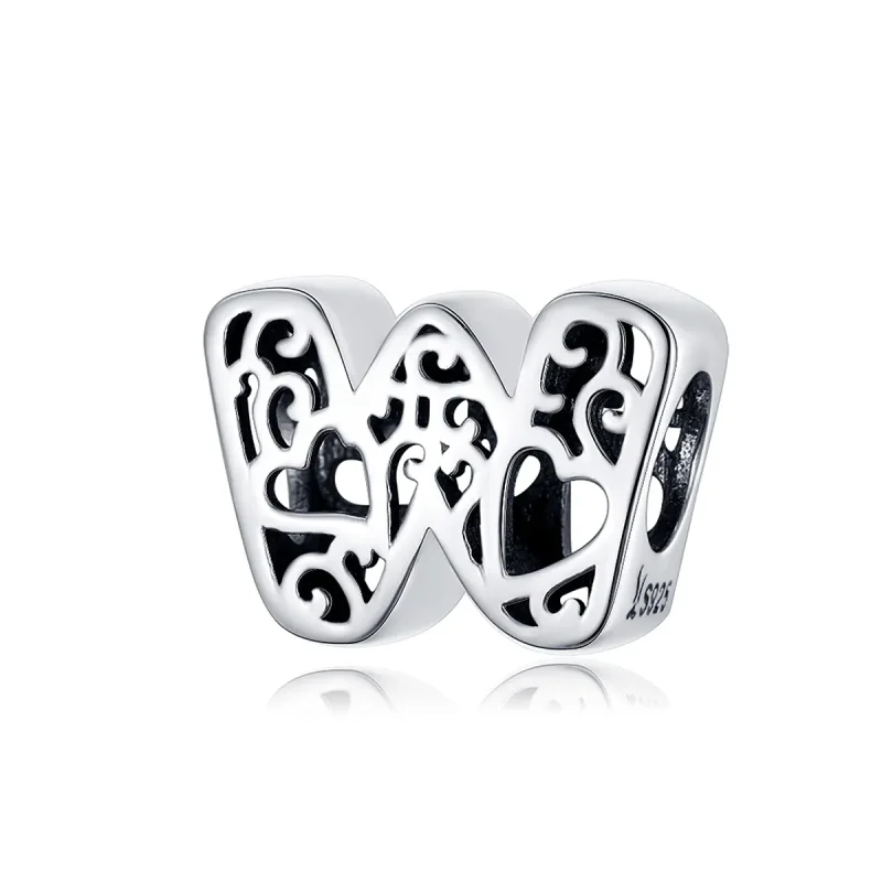 (image for) Silver Magic Letter W Charm - PANDORA Style - SCC1229-W - Product Image