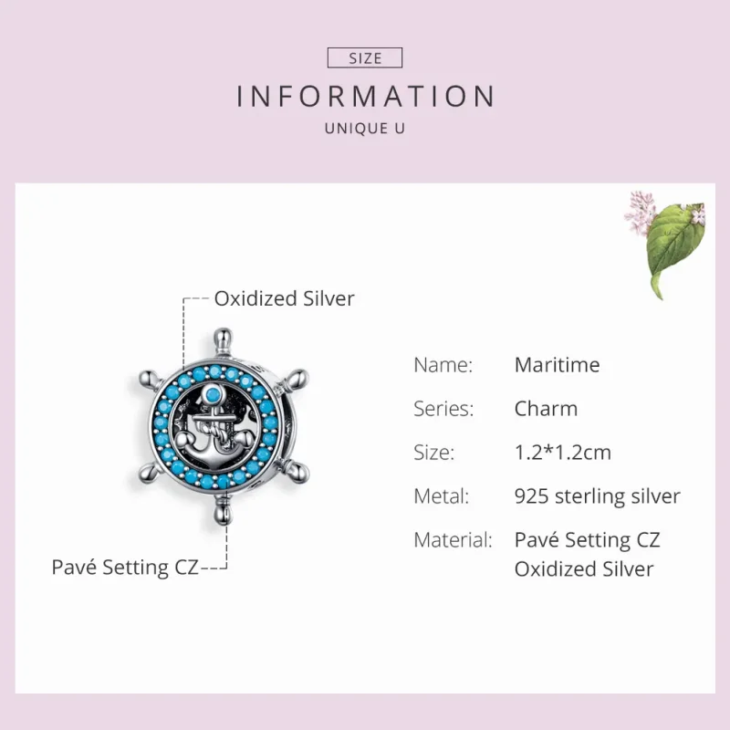 (image for) Silver Maritime Charm - PANDORA Style - SCC1200 - View 3