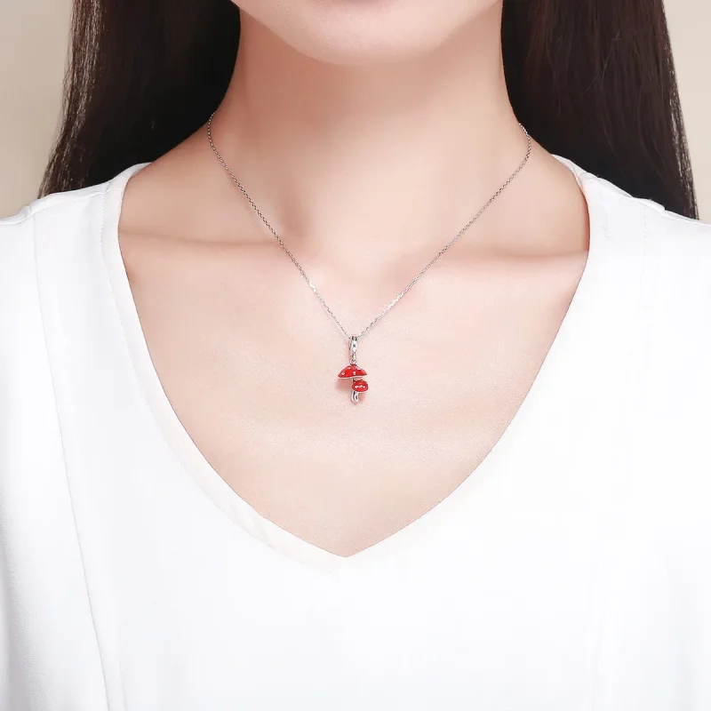 (image for) Silver Mushroom Dangle - PANDORA Style - SCC1060 - View 5