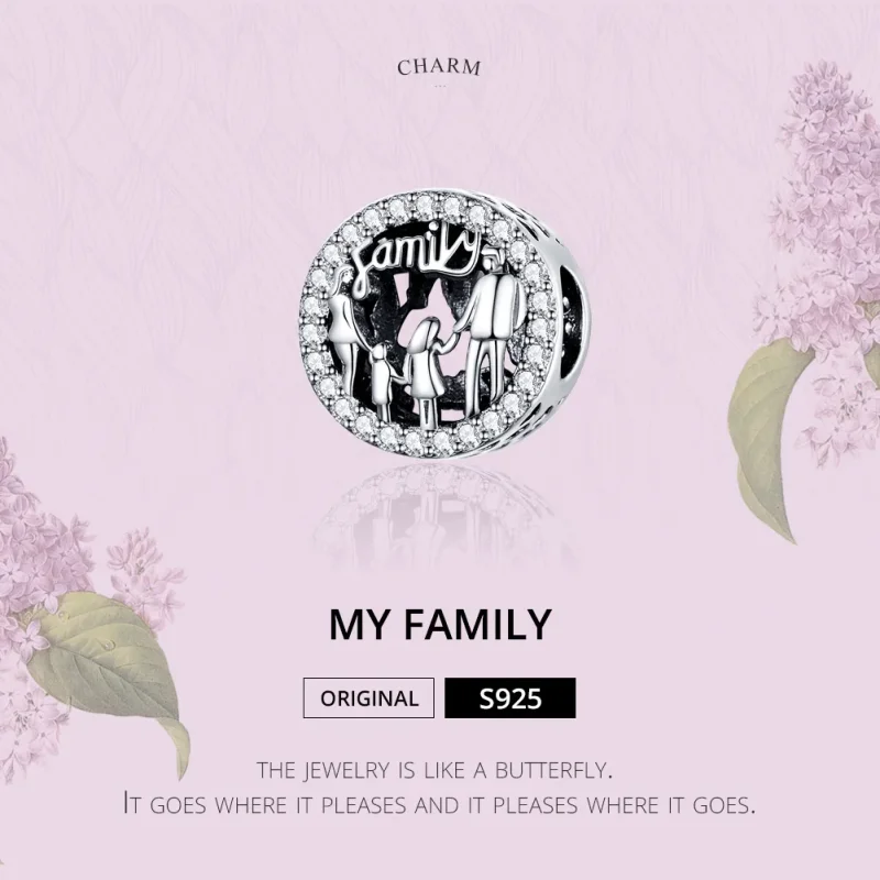(image for) Silver My Family Charm - PANDORA Style - SCC1184 - View 2