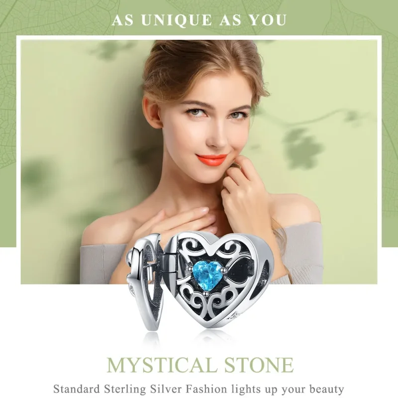 (image for) Silver Mystical Stone Charm - PANDORA Style - SCC1053 - View 2