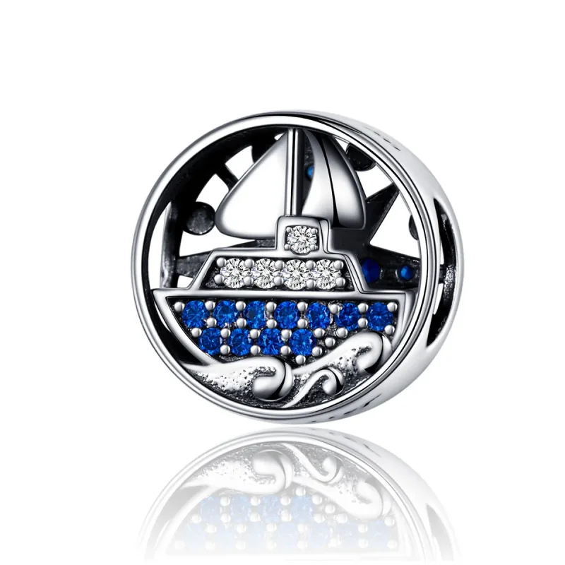 (image for) Silver Nautical Travel Charm - PANDORA Style - SCC1197 - Product Image