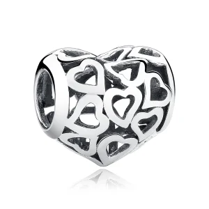 (image for) Silver Openwork Hearts Charm - PANDORA Style - SCC024