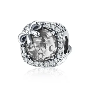 (image for) Silver Pavé Bow Charm - PANDORA Style - SCC1058-Wh