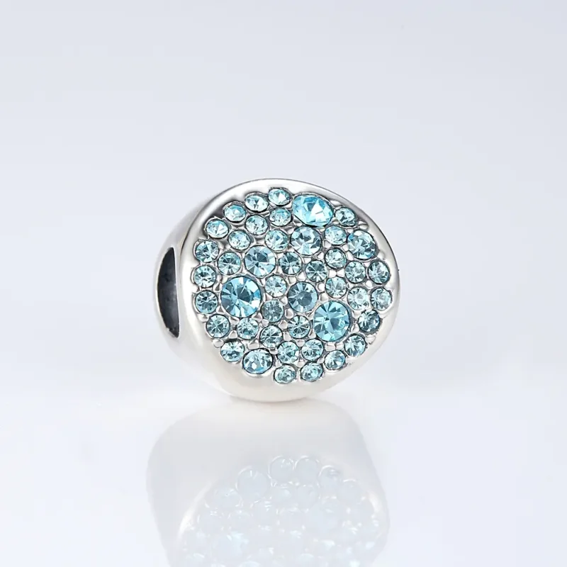 (image for) Silver Pavé Charm - PANDORA Style - SCC009 - View 5