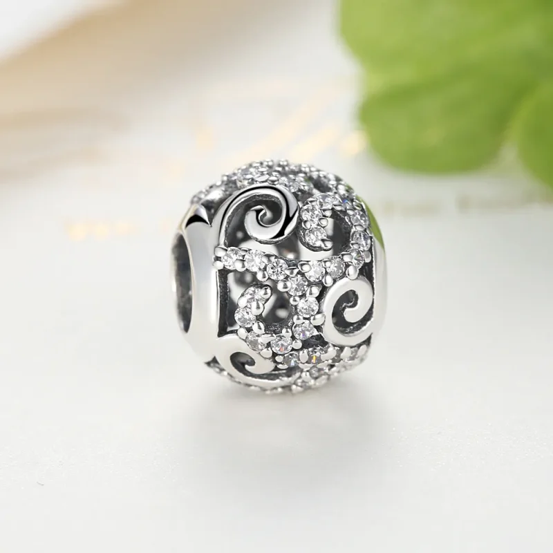 (image for) Silver Pavé Charm - PANDORA Style - SCC021 - View 5