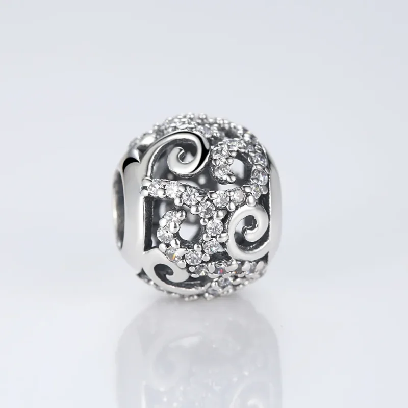 (image for) Silver Pavé Charm - PANDORA Style - SCC021 - View 6
