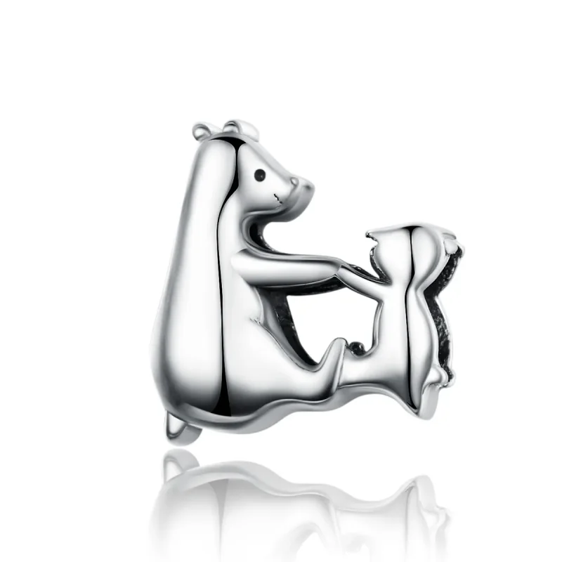 (image for) Silver Polar Bear Mother and Child Charm - PANDORA Style - SCC1207 - Product Image