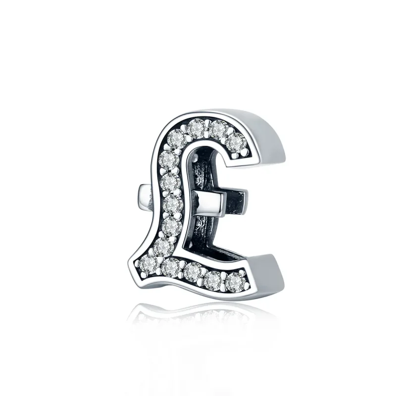 (image for) Silver Pound Sign Charm - PANDORA Style - SCC1269 - Product Image