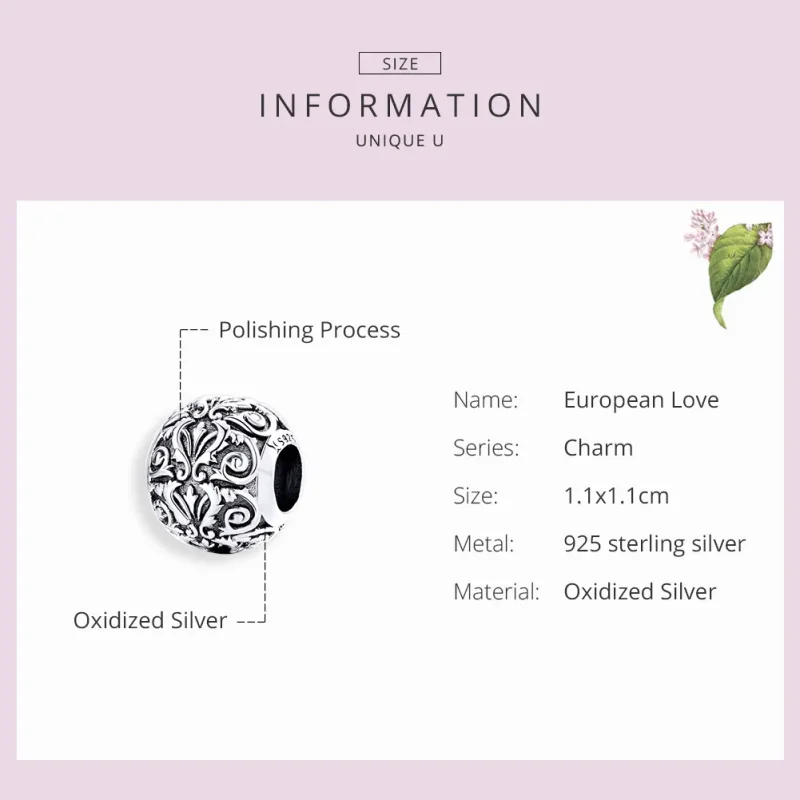 (image for) Silver Royal Court Style Charm - PANDORA Style - SCC1179 - View 3