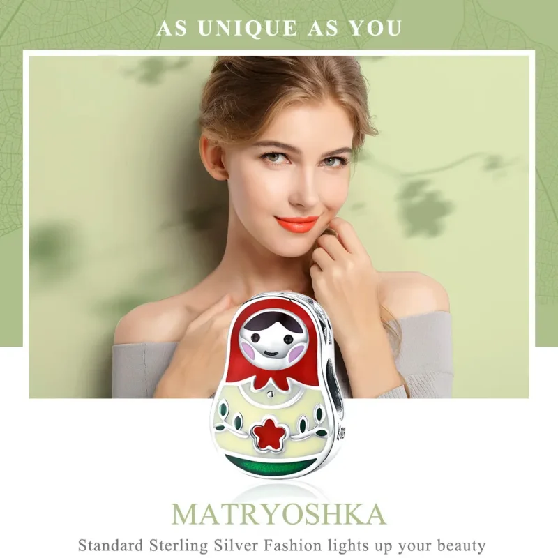 (image for) Silver Russian Doll Charm - PANDORA Style - SCC1086 - View 2
