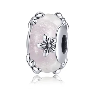 (image for) Silver Sakura Murano Glass Charm - PANDORA Style - SCC1302