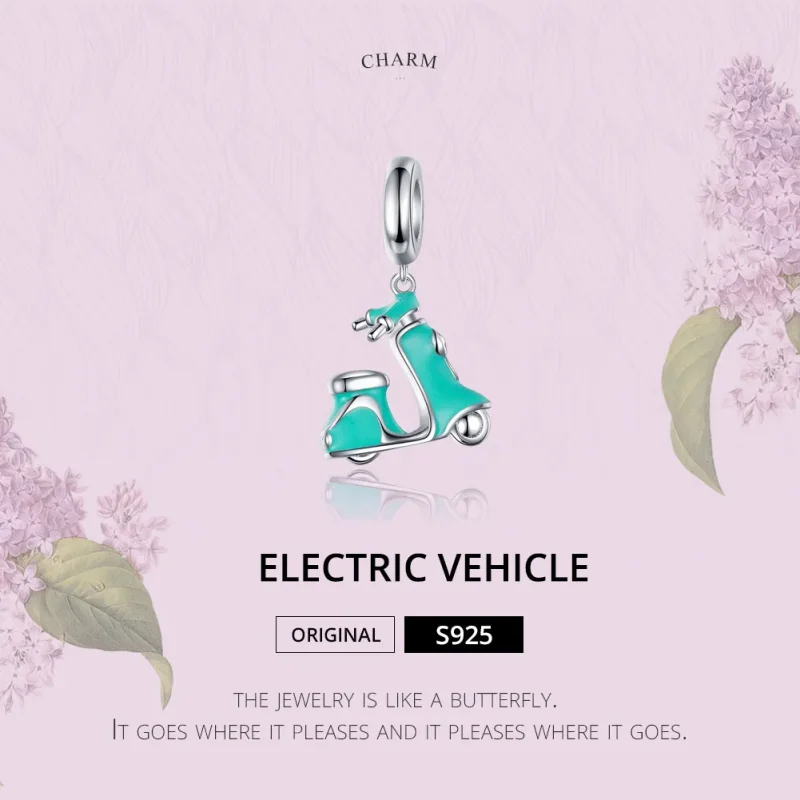 (image for) Silver Scooter Dangle - PANDORA Style - SCC1201 - View 2