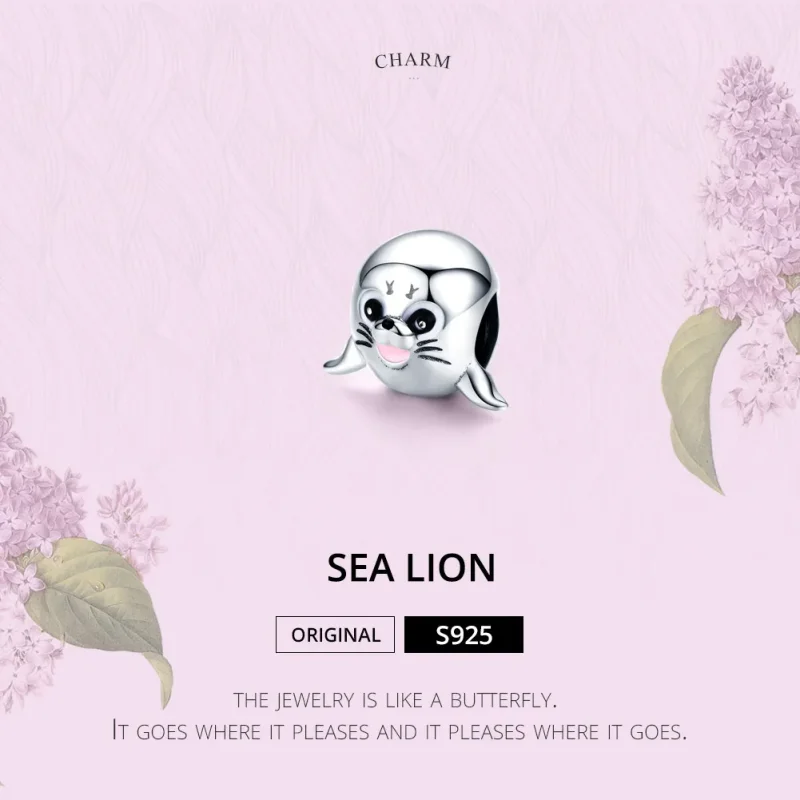 (image for) Silver Sea Lion Charm - PANDORA Style - SCC1253 - View 2