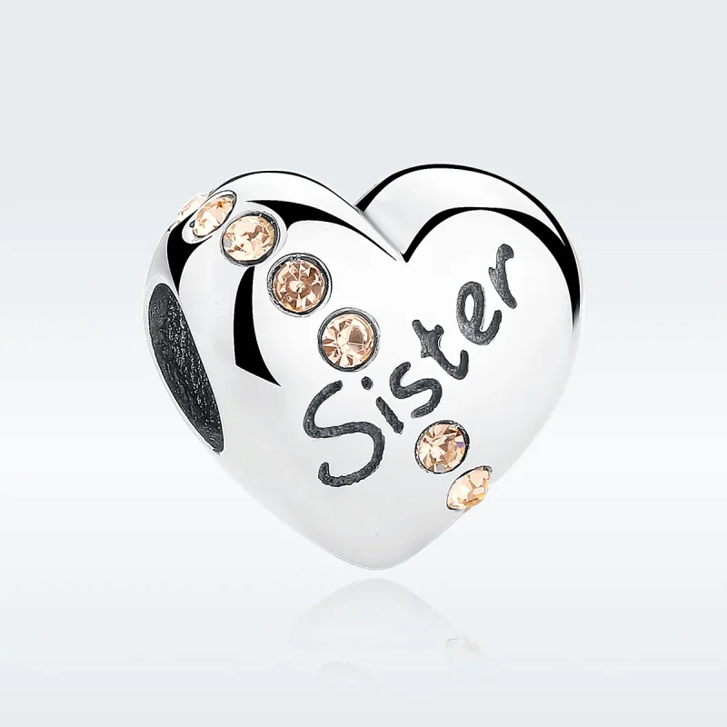 (image for) Silver Sister Charm - PANDORA Style - SCC008 - View 5
