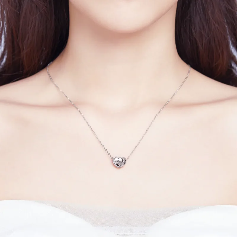 (image for) Silver Sister Charm - PANDORA Style - SCC1141 - View 3