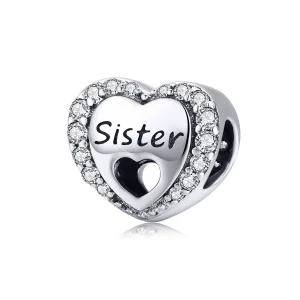 (image for) Silver Sister Charm - PANDORA Style - SCC1141
