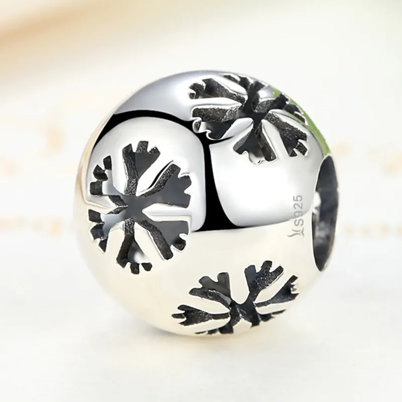 (image for) Silver Snowflake Charm - PANDORA Style - SCC070 - View 3