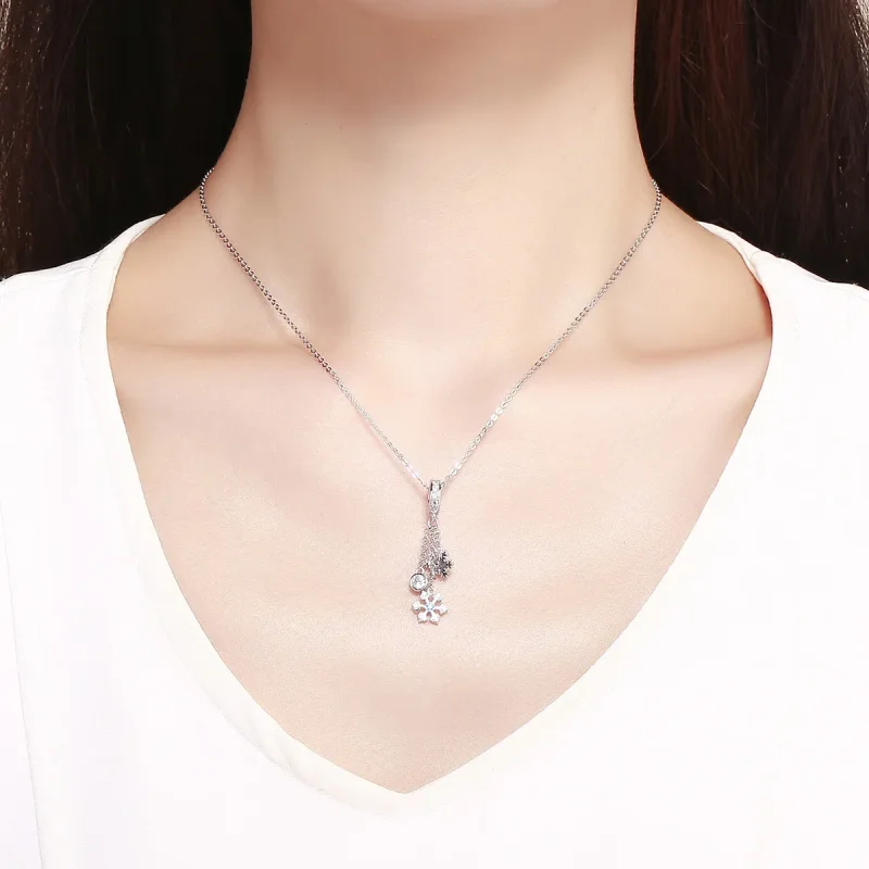 (image for) Silver Snowflake Dangle - PANDORA Style - SCC1020 - View 5