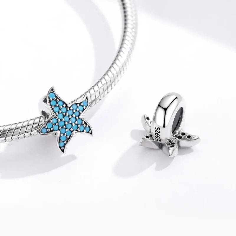 (image for) Silver Starfish Charm - PANDORA Style - SCC1313 - View 4