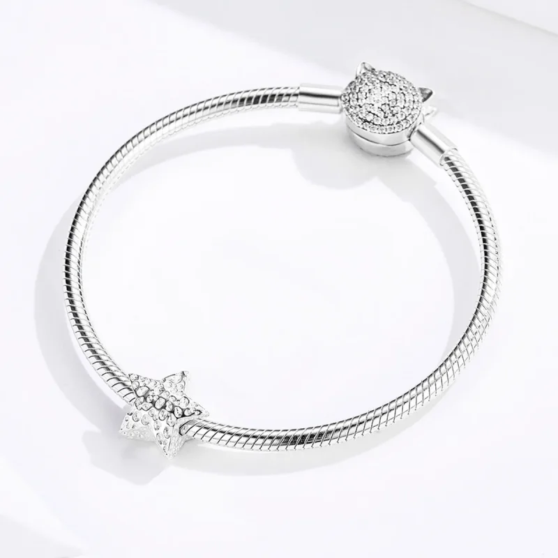 (image for) Silver Starry Charm - PANDORA Style - SCC1246 - View 3