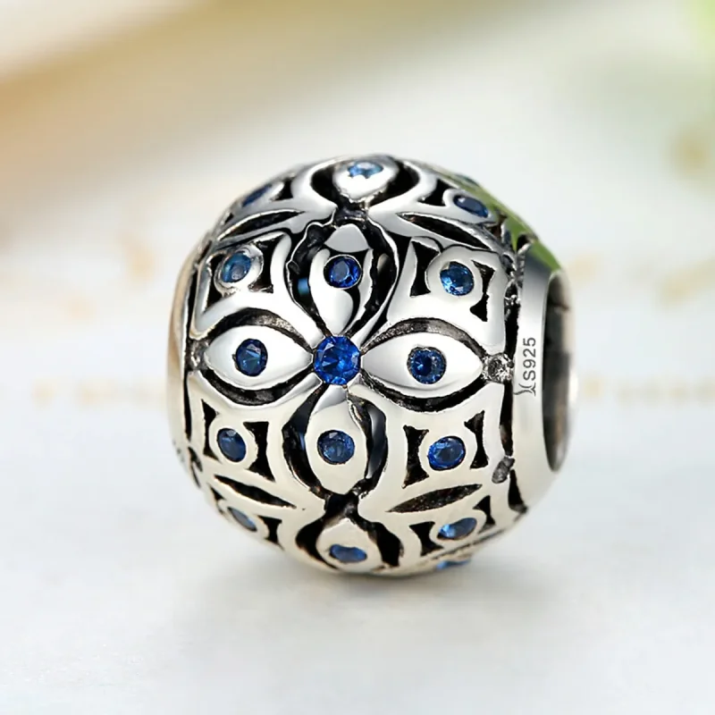 (image for) Silver Summer Flower Charm - PANDORA Style - SCC059 - View 2