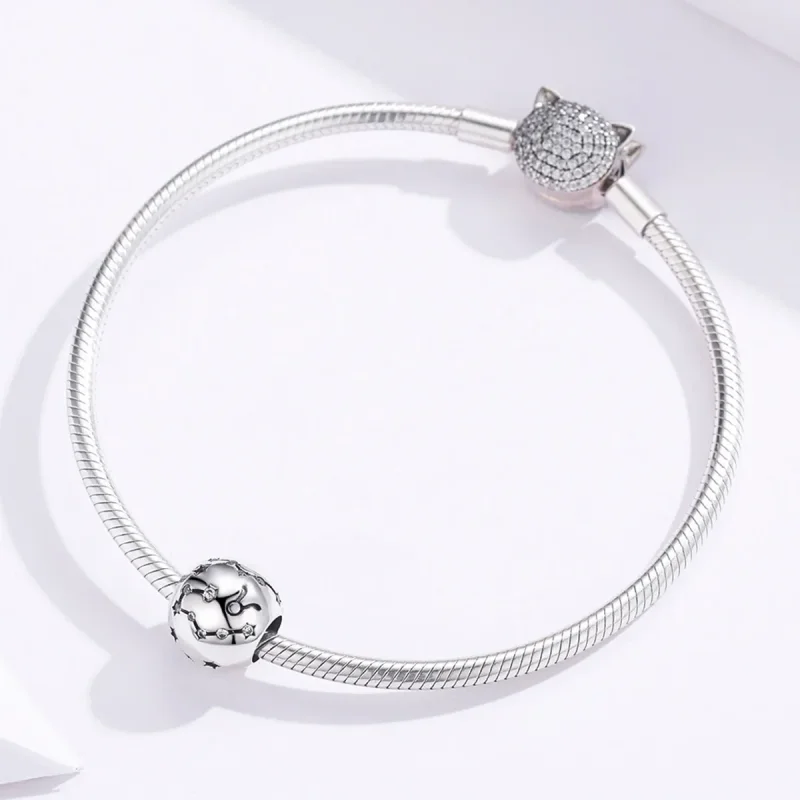 (image for) Silver Taurus Charm - PANDORA Style - SCC1218-2 - View 3