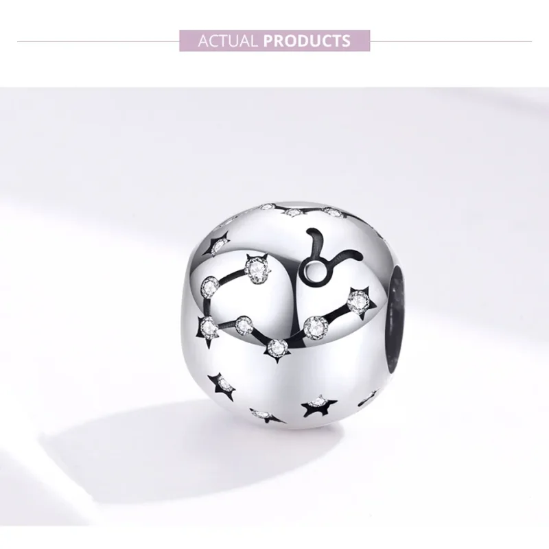 (image for) Silver Taurus Charm - PANDORA Style - SCC1218-2 - View 5