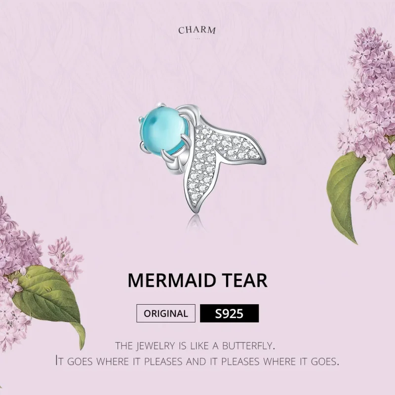 (image for) Silver Tears of Mermaid Charm - PANDORA Style - SCC1226 - View 2