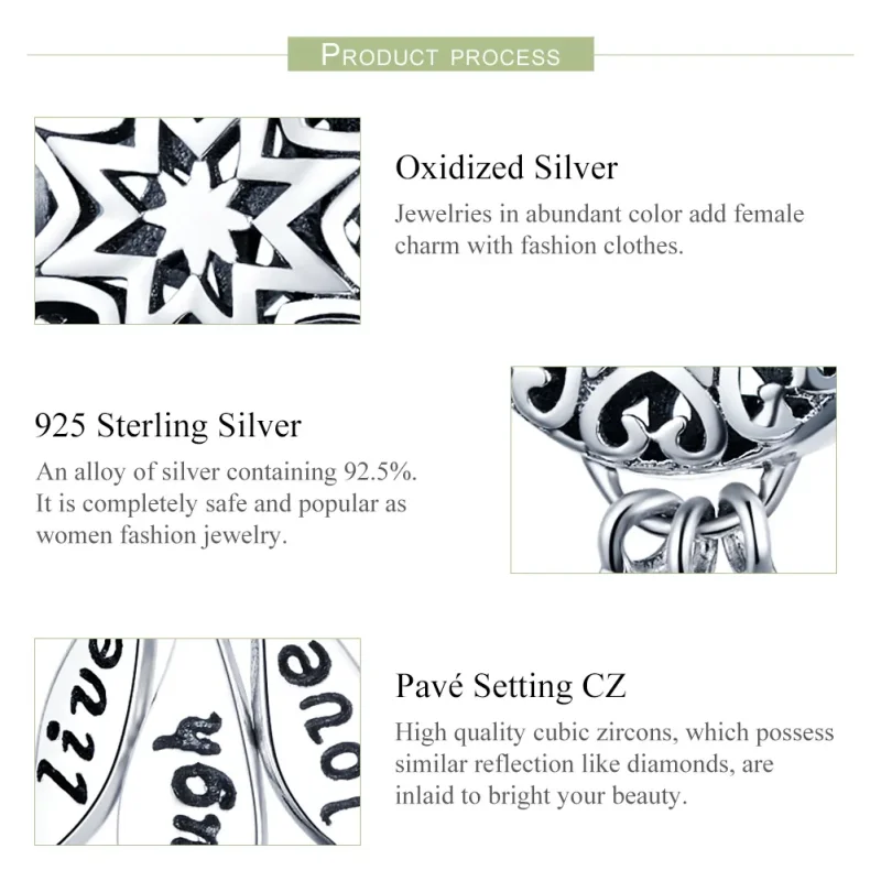 (image for) Silver The Life Charm - PANDORA Style - SCC1128 - View 6