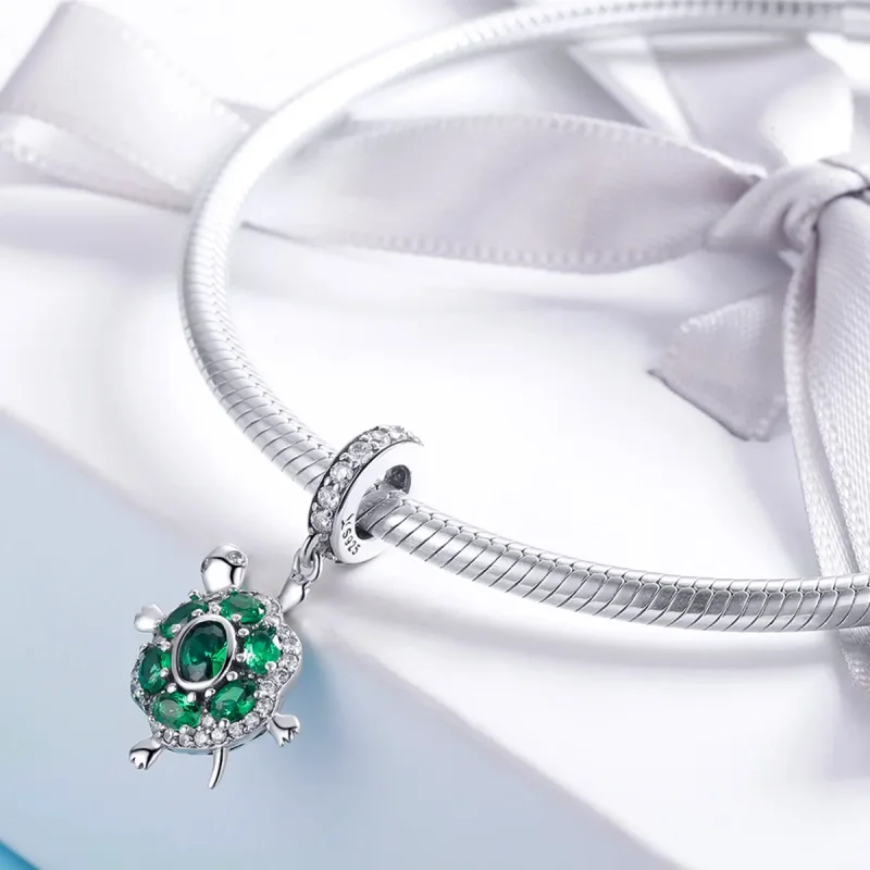 (image for) Silver Tortoise Dangle - PANDORA Style - SCC1017 - View 3