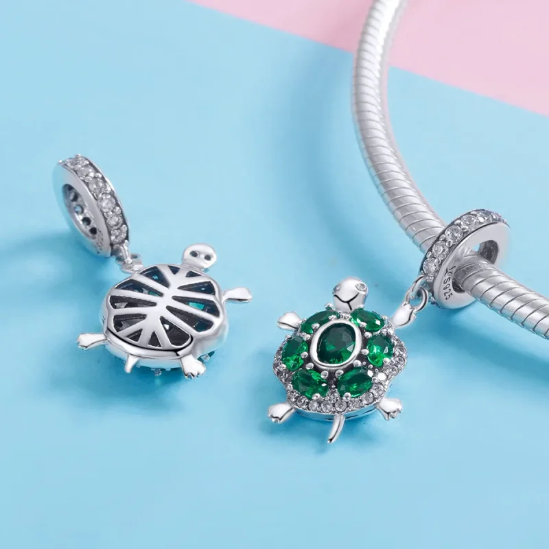 (image for) Silver Tortoise Dangle - PANDORA Style - SCC1017 - View 4