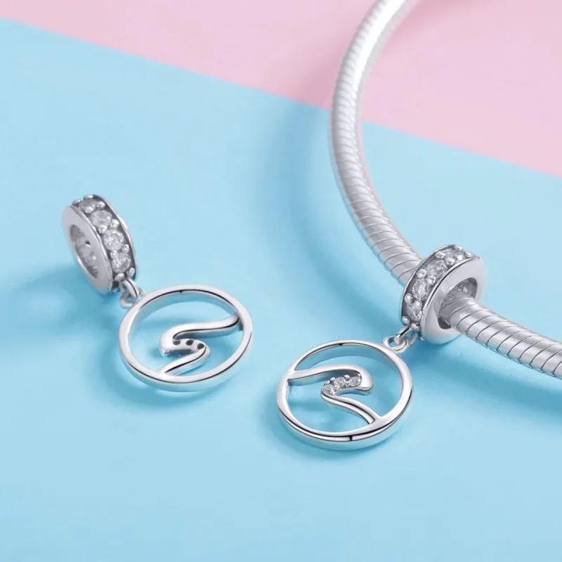 (image for) Silver Waves Dangle - PANDORA Style - SCC1031 - View 4