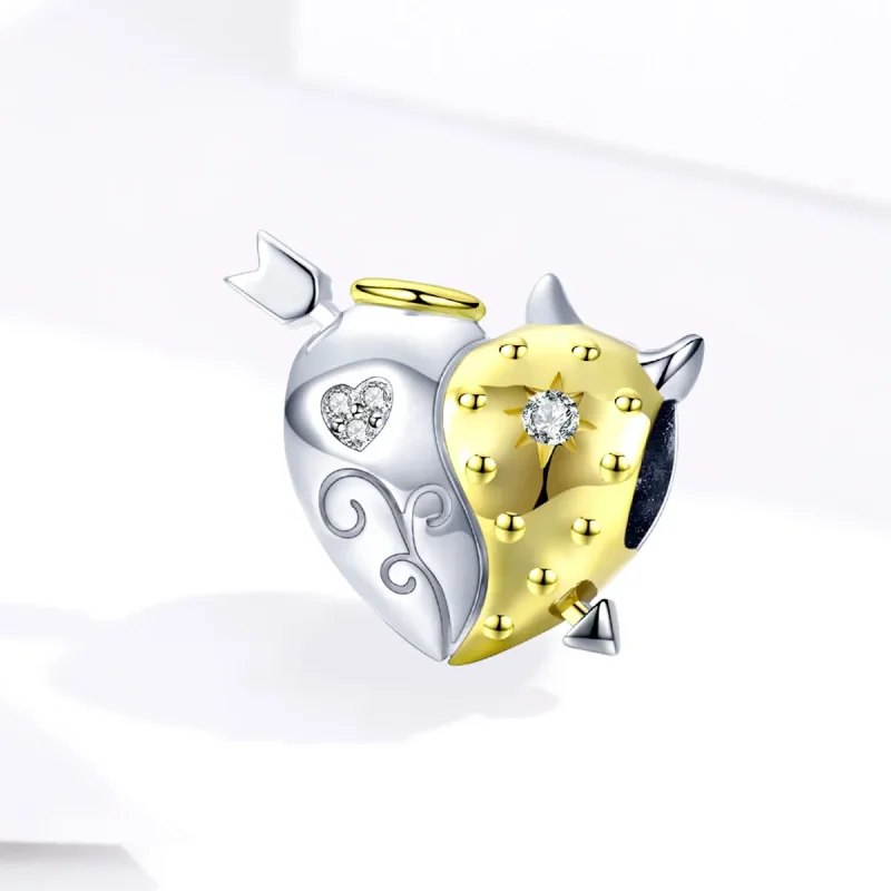 (image for) Two Tone Pandora Style Charm, Angel & Devil - BSC107 - View 2