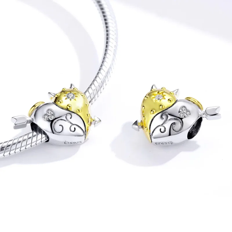 (image for) Two Tone Pandora Style Charm, Angel & Devil - BSC107 - View 4