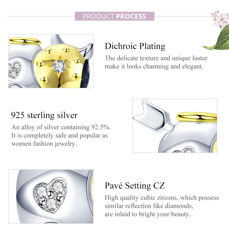 (image for) Two Tone Pandora Style Charm, Angel & Devil - BSC107 - View 8