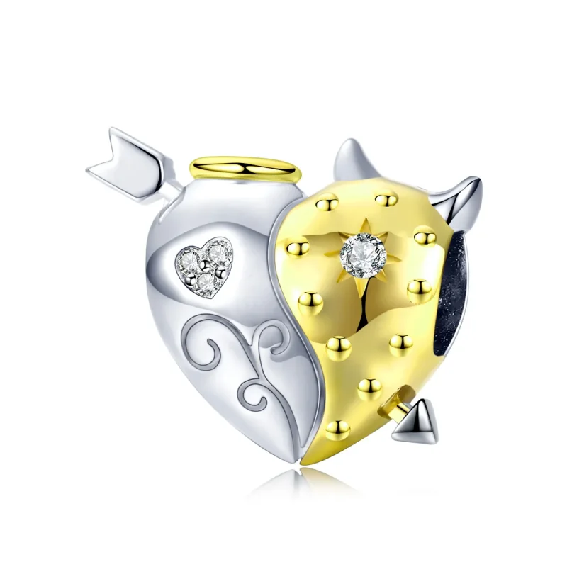 (image for) Two Tone Pandora Style Charm, Angel & Devil - BSC107 - Product Image