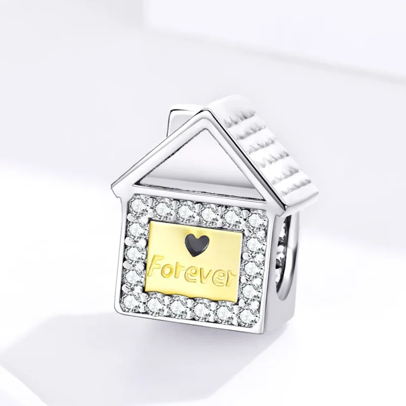 (image for) Two Tone Pandora Style Charm, Bicolor Forever Family - SCC1330 - View 2