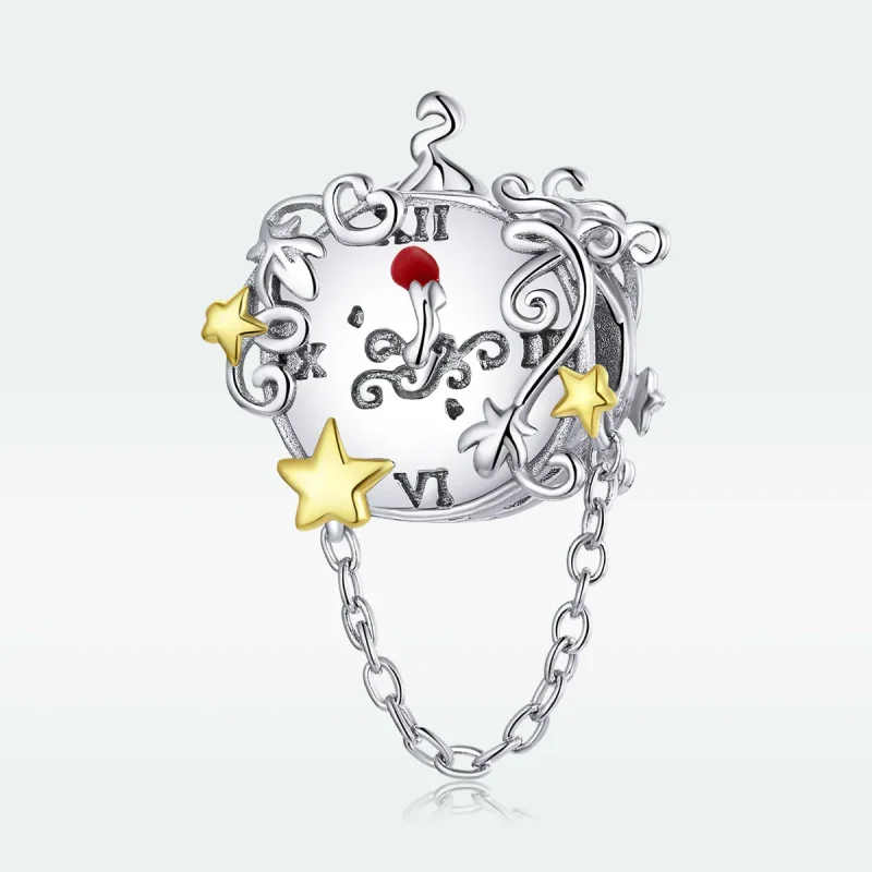 (image for) Two Tone Pandora Style Charm, Bicolor Magic Clock - BSC406 - View 5